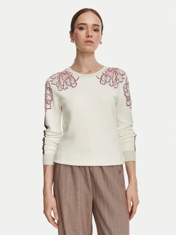 Liu Jo Sport Liu Jo Sport Džemper TF6094 MS49I Krem Regular Fit