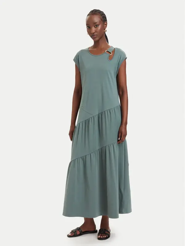 Liu Jo Sport Liu Jo Sport Haljina za svaki dan TA6237 J3855 Tamno zelena Relaxed Fit