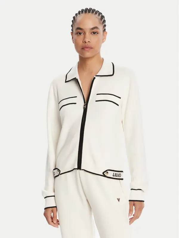 Liu Jo Sport Liu Jo Sport Kardigan TF5250 MS59L Écru Regular Fit