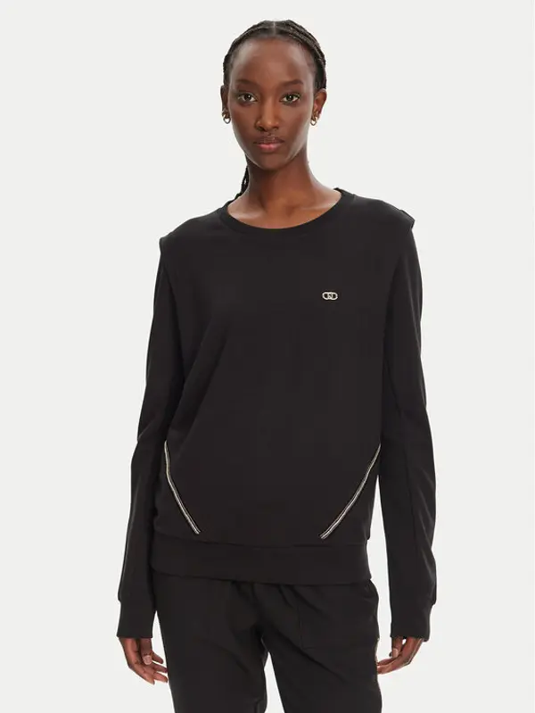 Liu Jo Sport Liu Jo Sport Majica dugih rukava TA5039 JS182 Crna Relaxed Fit