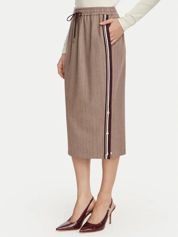 Liu Jo Sport Liu Jo Sport Midi suknja TF6151 T692A Svijetlo smeđa Regular Fit