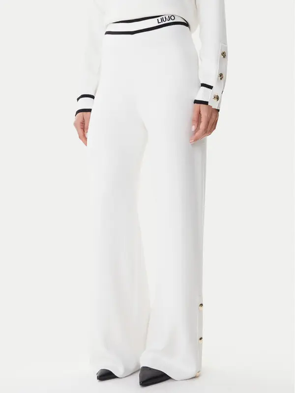 Liu Jo Sport Liu Jo Sport Pletene hlače TF5252 MS59L Écru Regular Fit