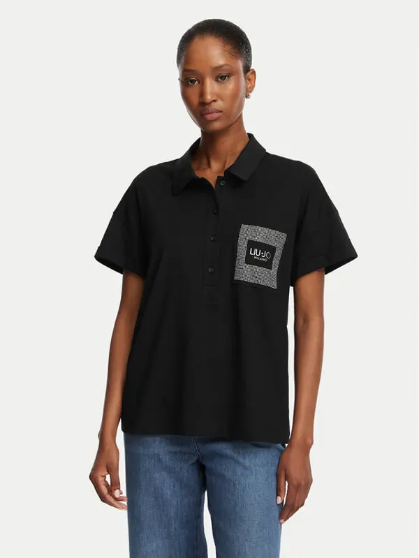Liu Jo Sport Liu Jo Sport Polo TA6159 JS870 Crna Regular Fit