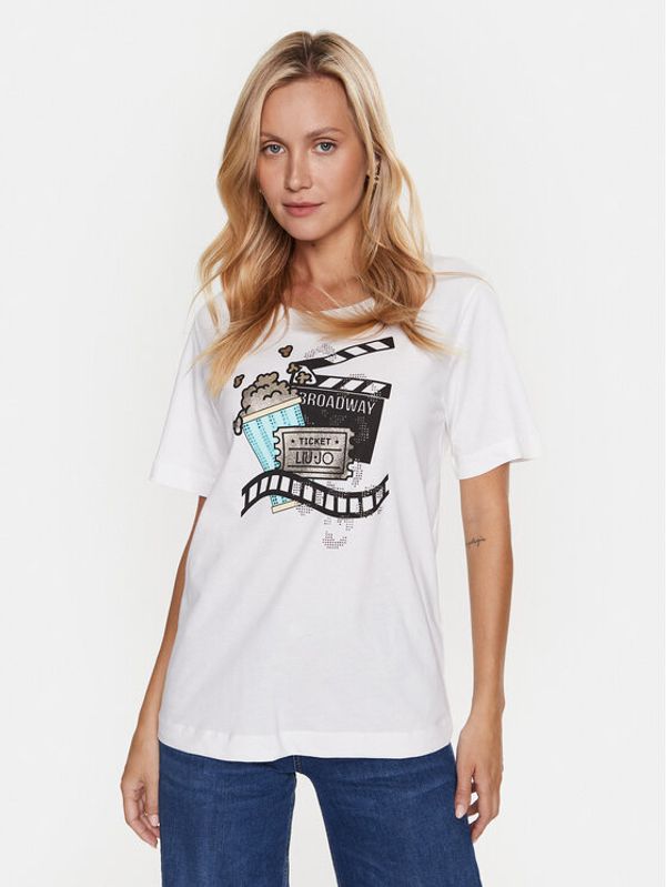 Liu Jo Sport Liu Jo Sport T-shirt TA3188 JS923 Bijela Regular Fit