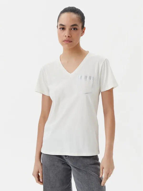 Liu Jo Sport Liu Jo Sport T-shirt TA5172 JS923 Écru Regular Fit