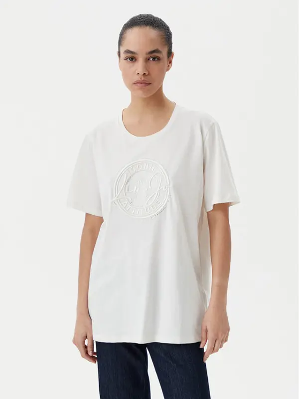 Liu Jo Sport Liu Jo Sport T-shirt TA5174 JS923 Écru Regular Fit