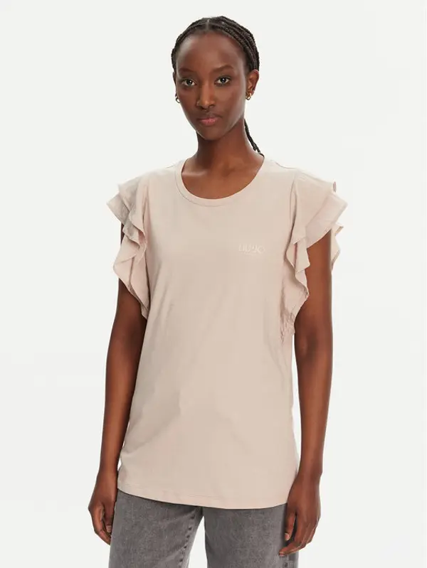 Liu Jo Sport Liu Jo Sport T-shirt TA5178 J5904 Bež Regular Fit
