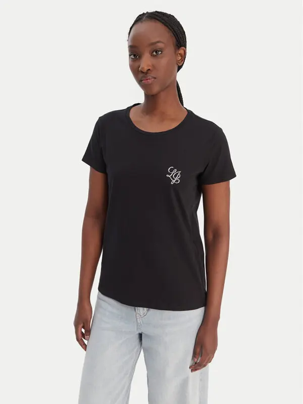 Liu Jo Sport Liu Jo Sport T-shirt TA6056 JS923 Crna Regular Fit