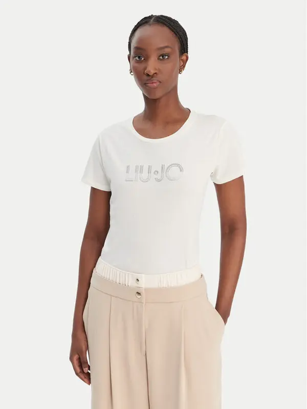 Liu Jo Sport Liu Jo Sport T-shirt TA6056 JS923 Écru Regular Fit