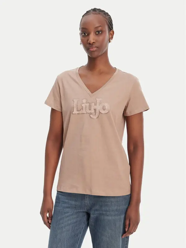 Liu Jo Sport Liu Jo Sport T-shirt TA6057 JS923 Bež Regular Fit