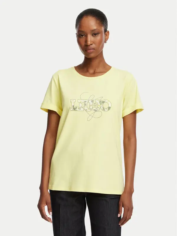 Liu Jo Sport Liu Jo Sport T-shirt TA6163 JS003 Svijetlo žuta Regular Fit