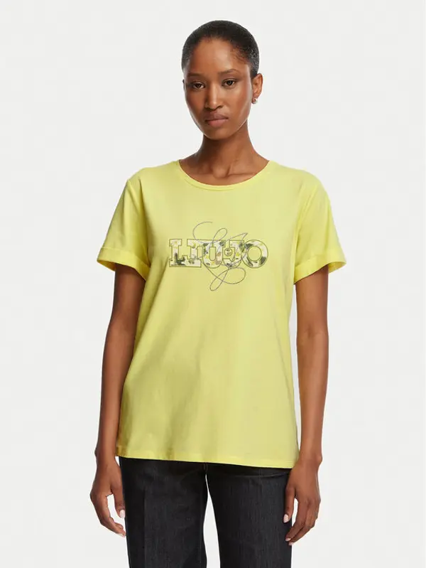Liu Jo Sport Liu Jo Sport T-shirt TA6163 JS003 Svijetlo žuta Regular Fit
