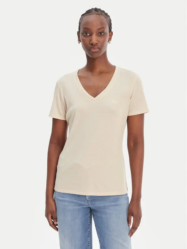 Liu Jo Sport Liu Jo Sport T-shirt TA6175 J3845 Écru Regular Fit