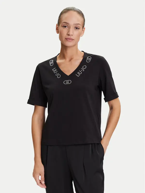 Liu Jo Sport Liu Jo Sport T-shirt TF5143 JS003 Crna Regular Fit