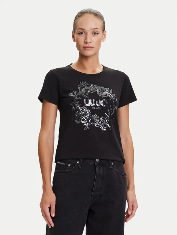 Liu Jo Sport Liu Jo Sport T-shirt TF5162 JS923 Crna Regular Fit