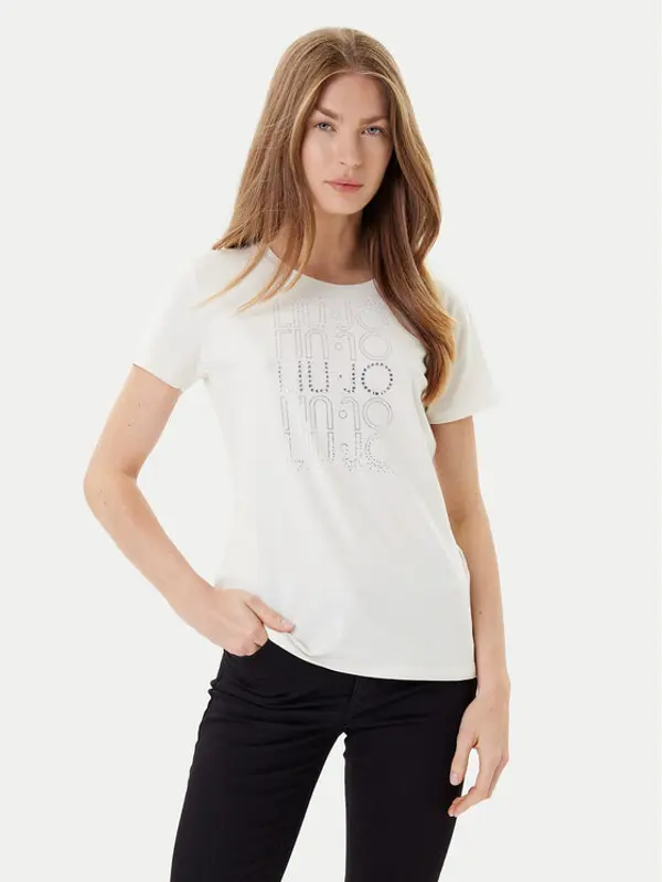Liu Jo Sport Liu Jo Sport T-shirt TF5166 JS003 Écru Regular Fit