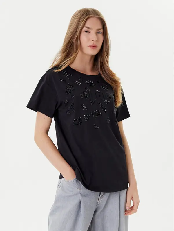 Liu Jo Sport Liu Jo Sport T-shirt TF5184 JS923 Crna Relaxed Fit