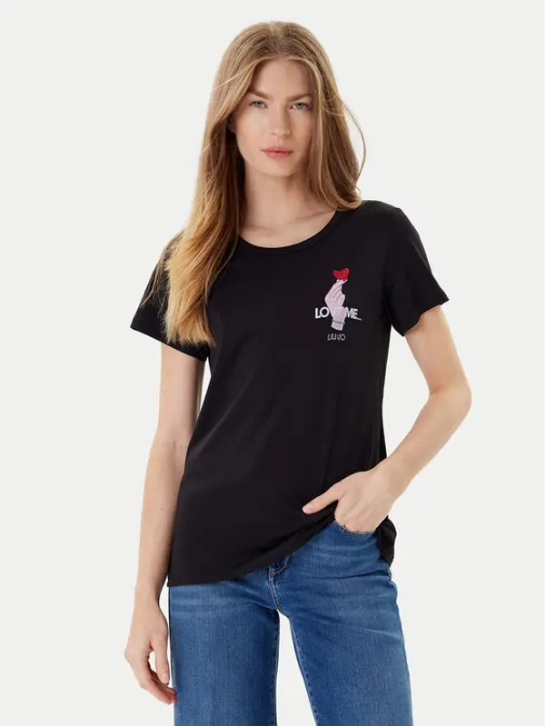 Liu Jo Sport Liu Jo Sport T-shirt TF5275 JS923 Crna Regular Fit