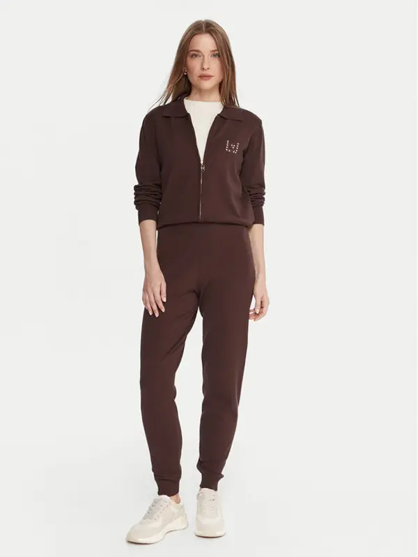 Liu Jo Sport Liu Jo Sport Trenerka TF5249 MS63L Smeđa Regular Fit
