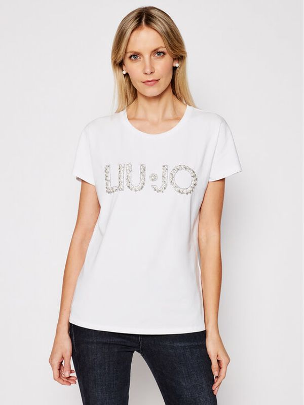 Liu Jo Liu Jo T-shirt CA1236 J9135 Bijela Regular Fit