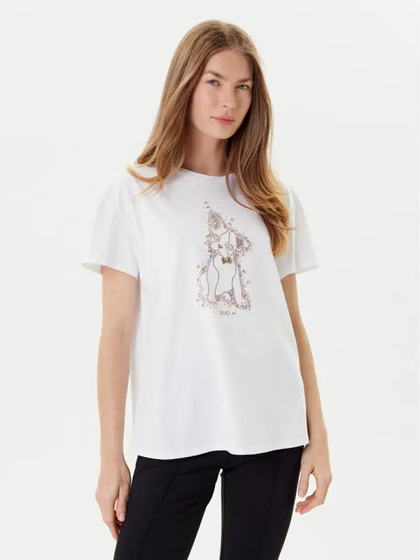Liu Jo Liu Jo T-shirt MF5412 JS923 Bijela Regular Fit