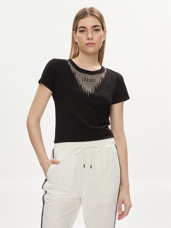 Liu Jo Liu Jo T-shirt TA4195 J6040 Crna Regular Fit