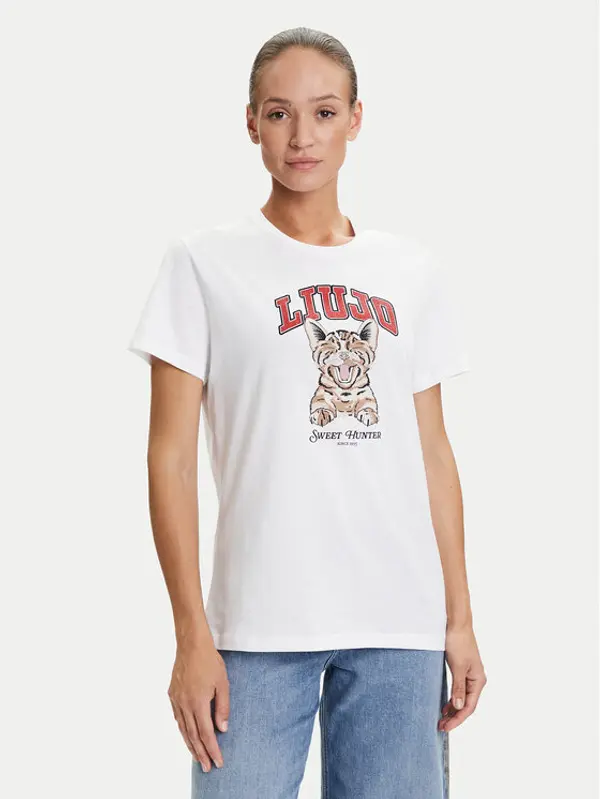 Liu Jo Liu Jo T-shirt UF5271 JS923 Bijela Regular Fit