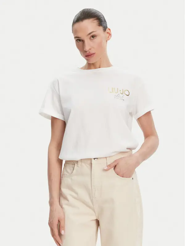 Liu Jo Liu Jo T-shirt WA5007 JS923 Bijela Relaxed Fit