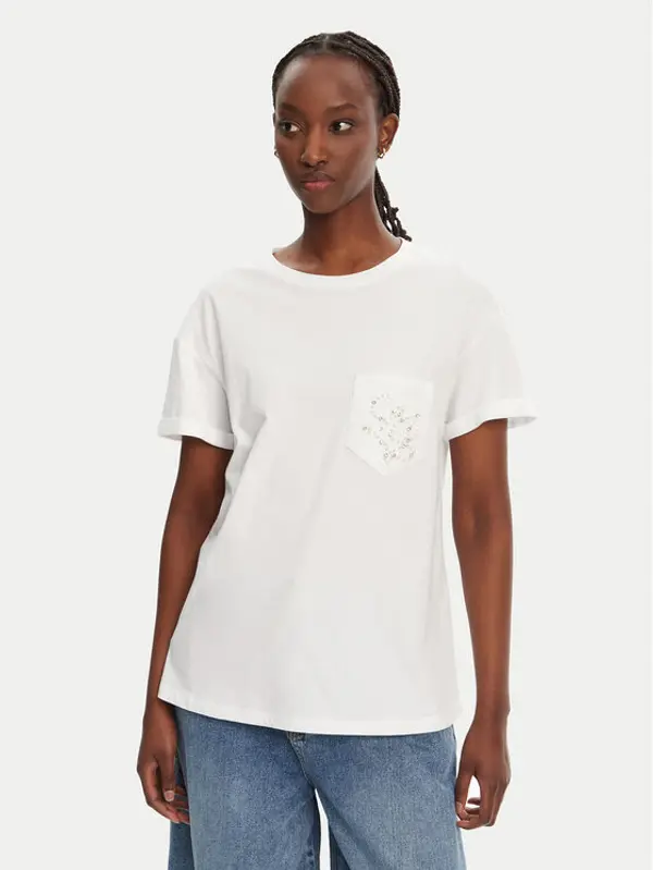 Liu Jo Liu Jo T-shirt WA5140 JS904 Bijela Regular Fit