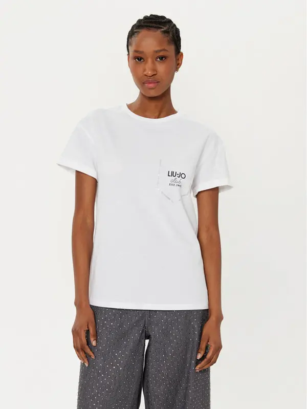Liu Jo Liu Jo T-shirt WA5145 J4893 Bijela Regular Fit