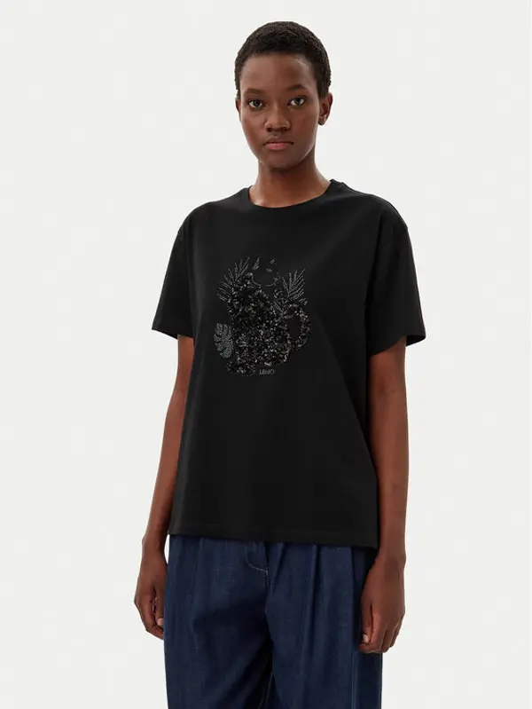 Liu Jo Liu Jo T-shirt WA5230 JS904 Crna Regular Fit