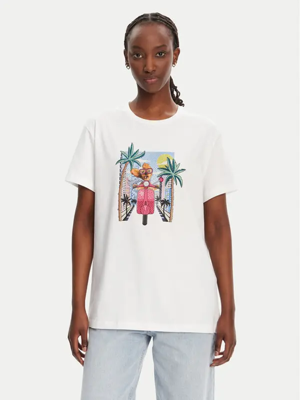 Liu Jo Liu Jo T-shirt WA5260 JS003 Bijela Regular Fit