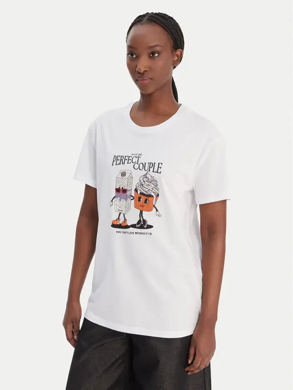 Liu Jo Liu Jo T-shirt WA6163 JS904 Bijela Relaxed Fit