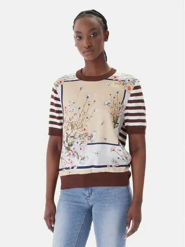 Liu Jo Liu Jo T-shirt WA6386 MS49I Smeđa Regular Fit