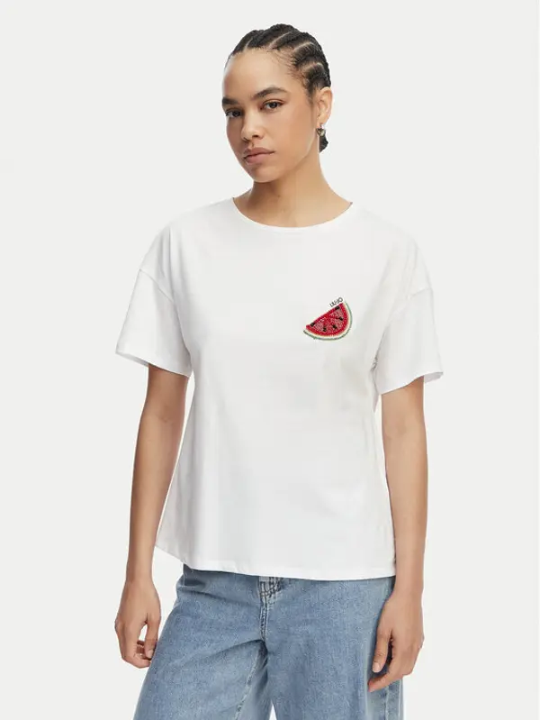 Liu Jo Liu Jo T-shirt WA6414 JS923 Bijela Regular Fit