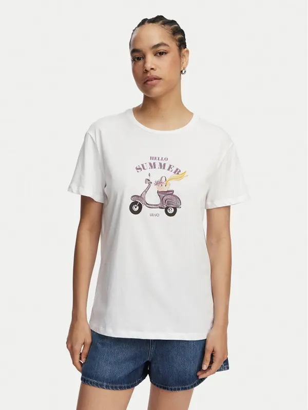 Liu Jo Liu Jo T-shirt WA6502 JS923 Bijela Regular Fit