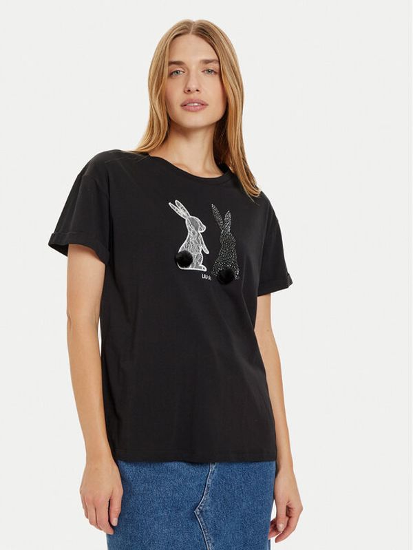 Liu Jo Liu Jo T-shirt WF4411 J5904 Crna Regular Fit