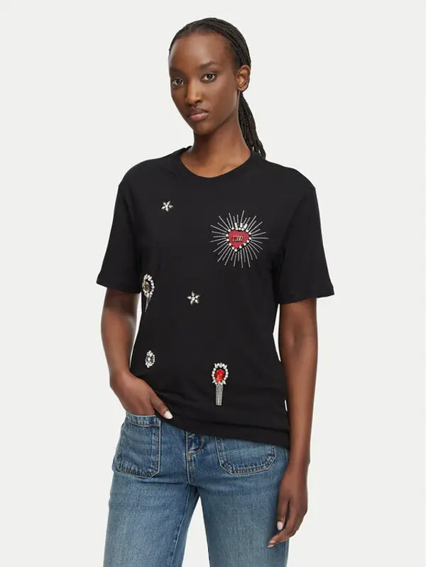 Liu Jo Liu Jo T-shirt WF6324 J0088 Crna Regular Fit