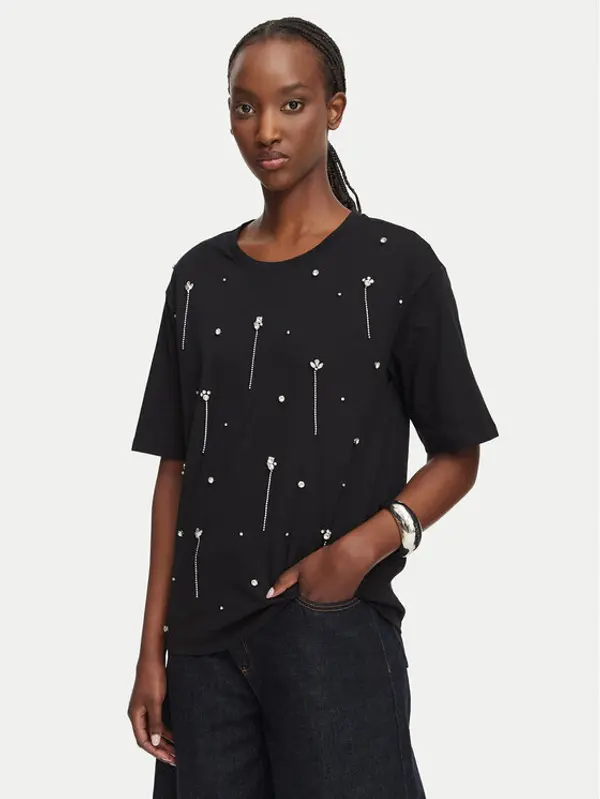 Liu Jo Liu Jo T-shirt WF6398 JS904 Crna Boxy Fit
