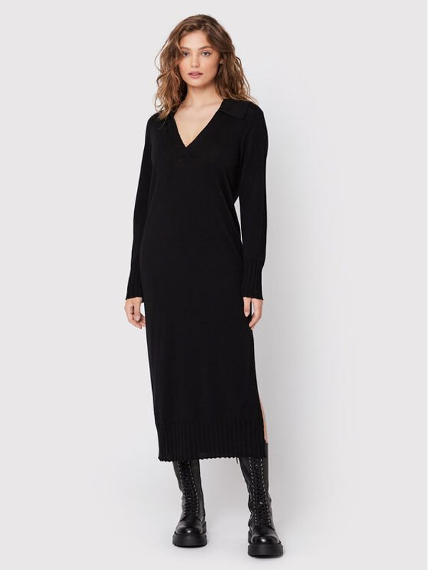 Liviana Conti Liviana Conti Džemper haljina F2WA13 Crna Regular Fit