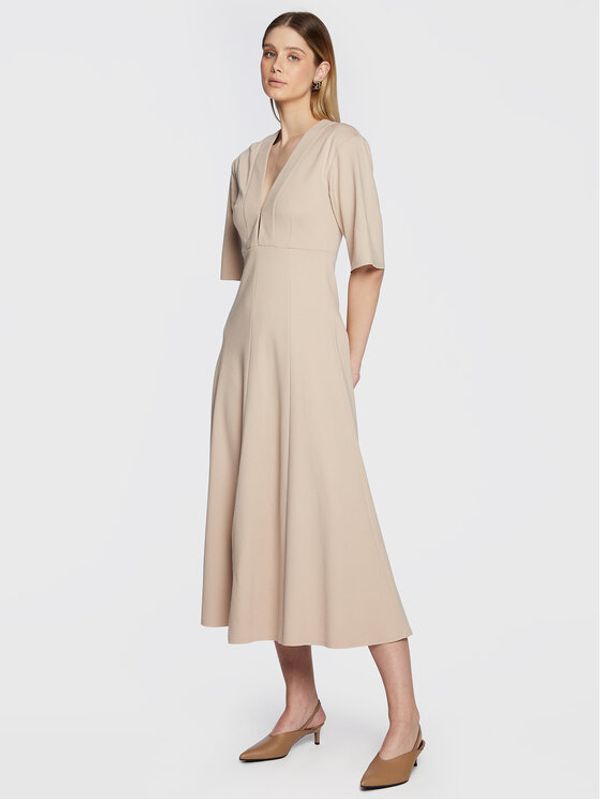 Liviana Conti Liviana Conti Koktel haljina F3SI23 Bež Regular Fit