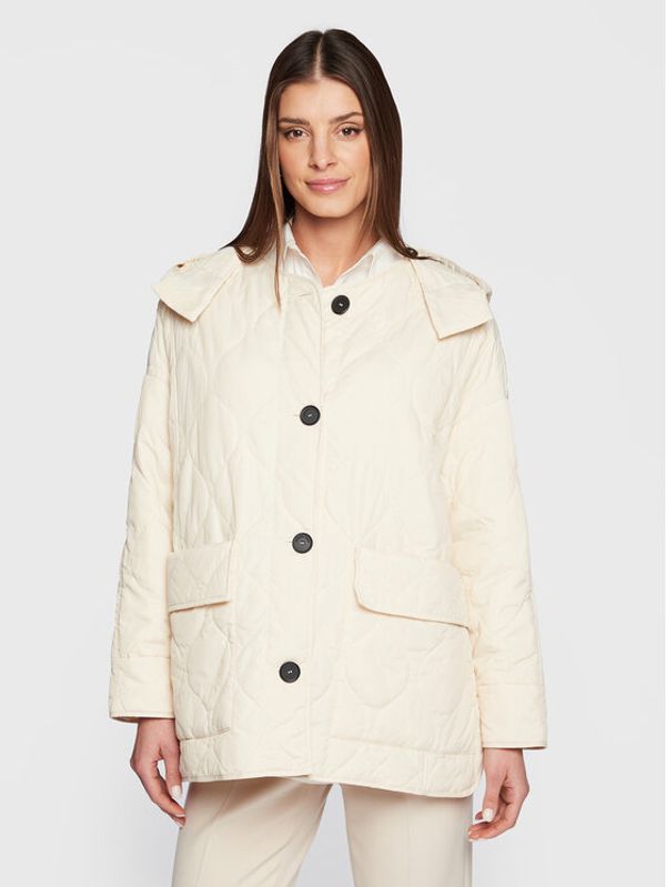 Liviana Conti Liviana Conti Prijelazna jakna F3SW03 Écru Relaxed Fit