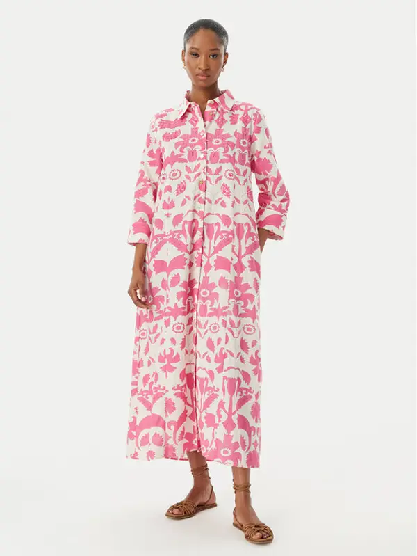 LOLA CASADEMUNT LOLA CASADEMUNT Haljina košulja LS2616008 Ružičasta Relaxed Fit
