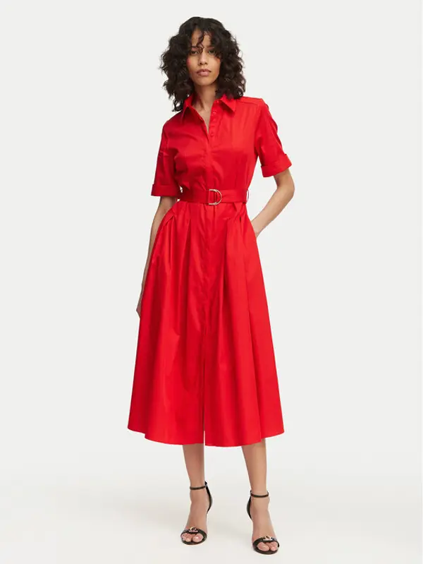 LOLA CASADEMUNT LOLA CASADEMUNT Haljina košulja LS2616089 Crvena Regular Fit