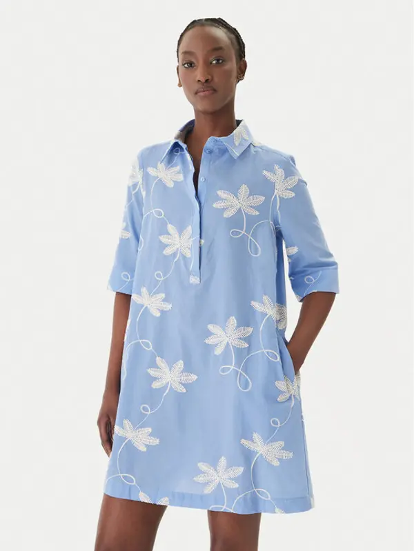 LOLA CASADEMUNT LOLA CASADEMUNT Haljina košulja LS2616135 Plava Relaxed Fit