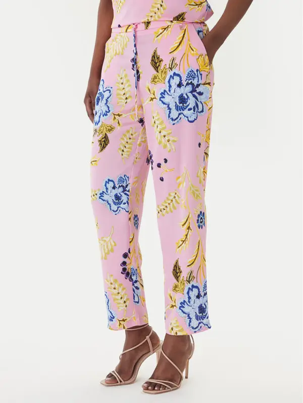 LOLA CASADEMUNT LOLA CASADEMUNT Hlače LS2614023 Ružičasta Slim Fit