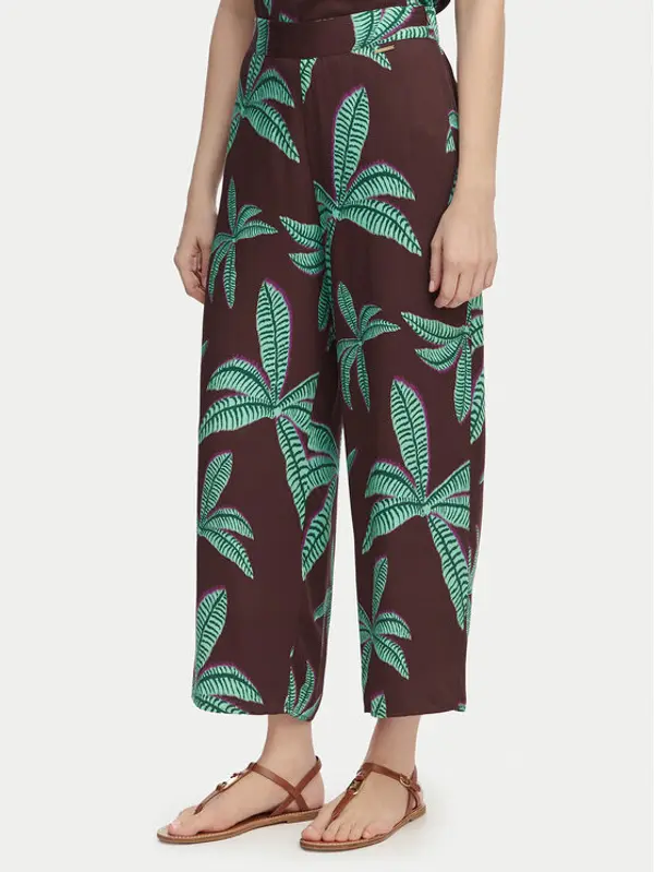LOLA CASADEMUNT LOLA CASADEMUNT Hlače LS2614055 Smeđa Relaxed Fit