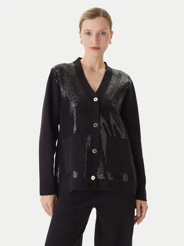 LOLA CASADEMUNT LOLA CASADEMUNT Kardigan LF2511011 Crna Regular Fit
