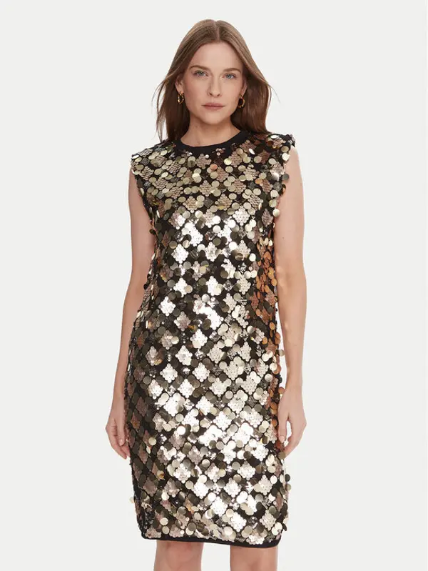 LOLA CASADEMUNT LOLA CASADEMUNT Koktel haljina LF2516016 Srebrna Regular Fit
