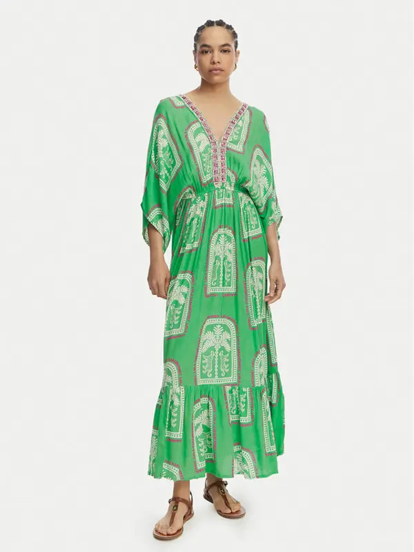 LOLA CASADEMUNT LOLA CASADEMUNT Ljetna haljina LS2616049 Svijetlo zelena Relaxed Fit